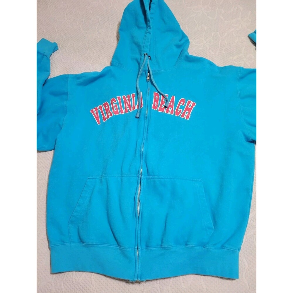 Virginia Beach Zip Hoodie XL/T Shirt By Sunsations Turquoise Costal Inspired